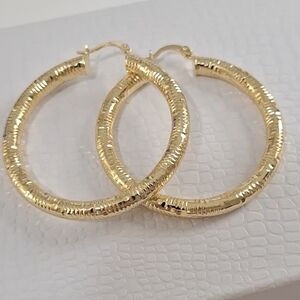 14kt Twist Pattern Gold-filled hoops